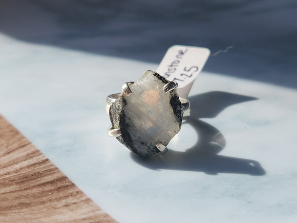 Moonstone Raw Ring (size 7.25)