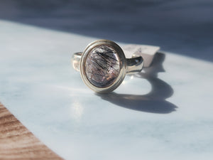 Rutile Quartz Ring (Size 9)