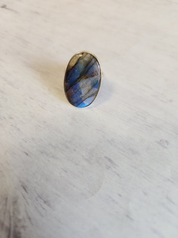 Labradorite Ring (Size 8)