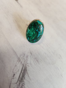 Malachite Chrysocolla Ring (Size 9.75)