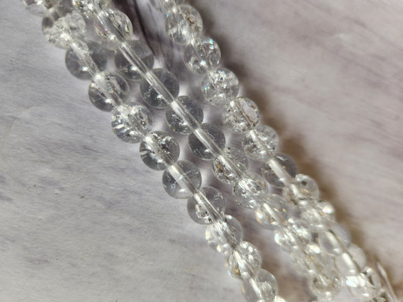 Crackle Clear Quartz Beads