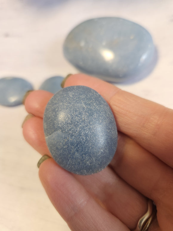 Angelite Palm Stone