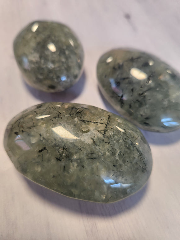 Prehnite Palm Stone