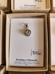 Herkimer Diamond Quartz Pendant