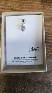 Herkimer Diamond Quartz Pendant