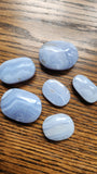 Blue Lace Agate Palm Stone