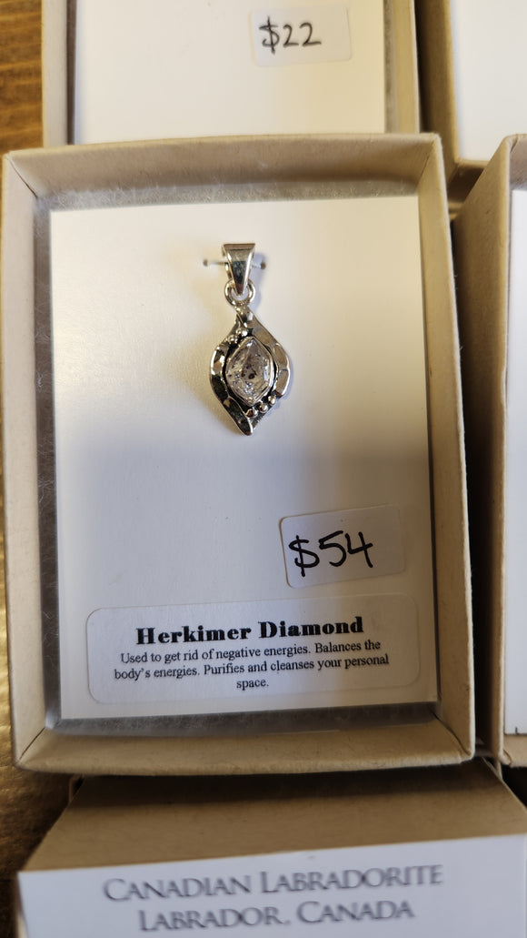 Herkimer Diamond Quartz Pendant
