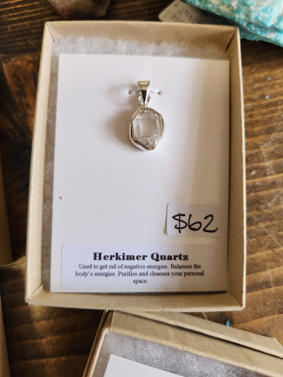 Herkimer Diamond Quartz Pendant