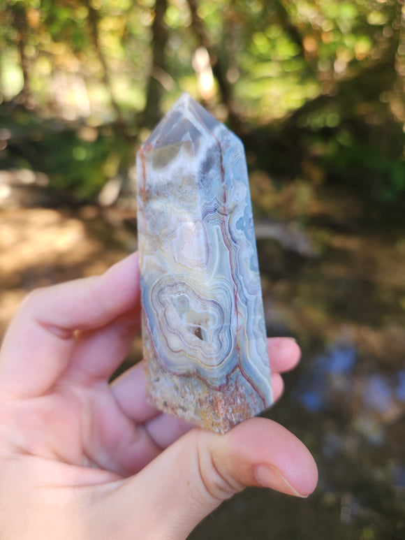 Mexican Crazy Lace Agate Tower