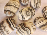 Zebra Calcite Palm Stone