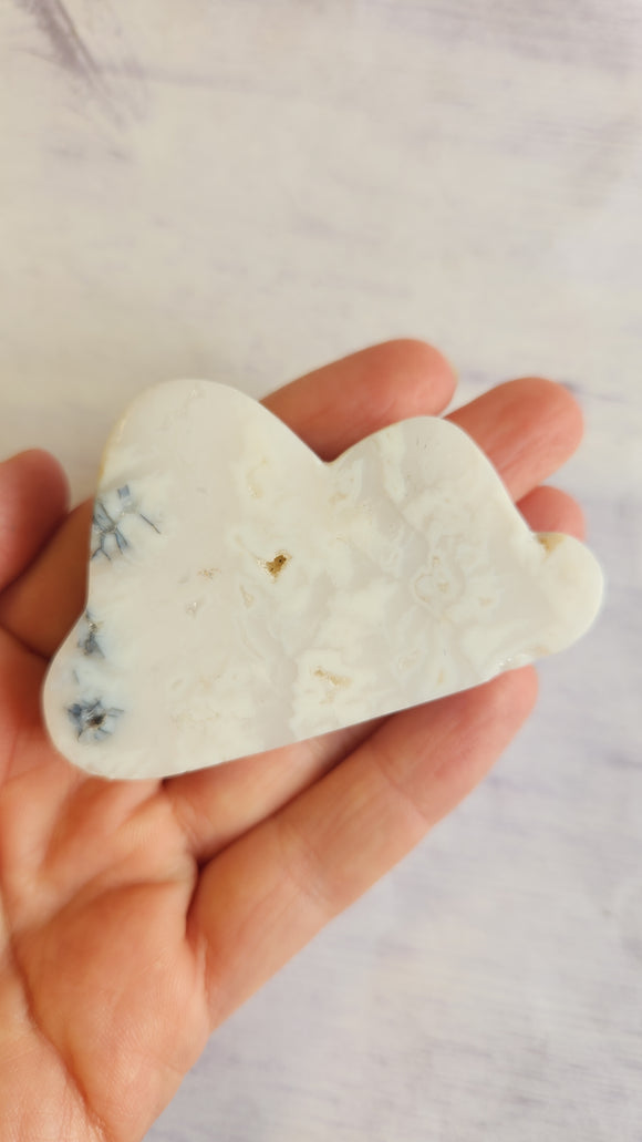 Plume Agate Druzy Cloud