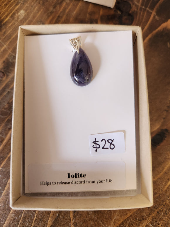 Iolite pendant