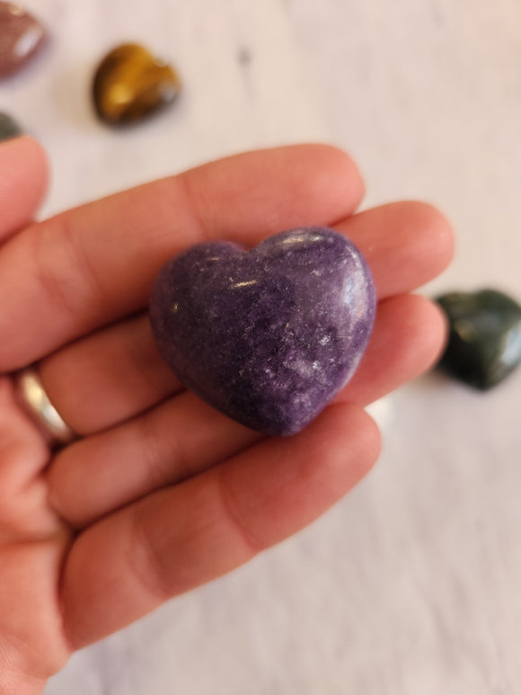 Lepidolite Heart