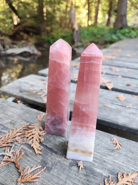 Rose Calcite Tower
