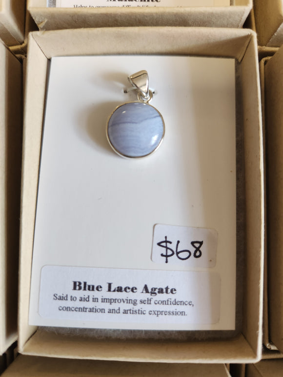 Blue Lace Agate Pendant