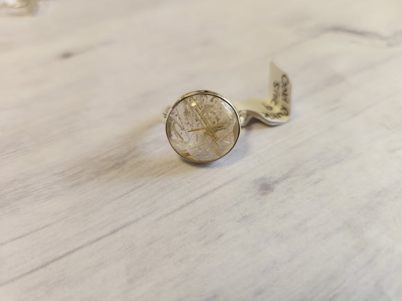 Golden Rutile Quartz Ring (Size 9)