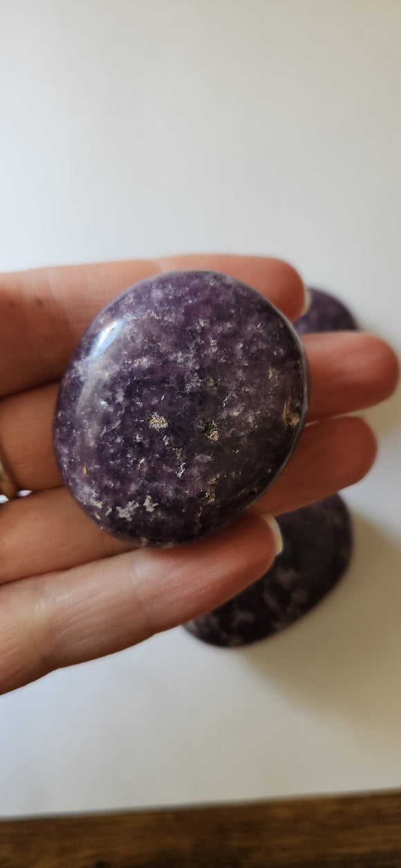 Lepidolite Palm Stone