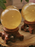 Honey Calcite Sphere