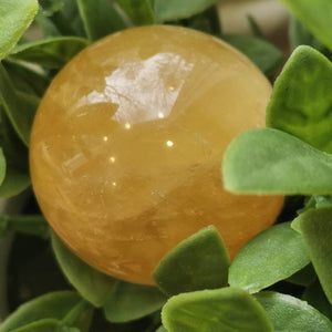 Honey Calcite Sphere