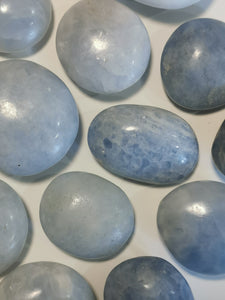 Blue Calcite Palm stone