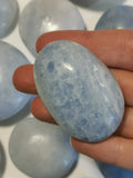 Blue Calcite Palm stone