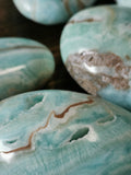 Blue Aragonite Palm Stone