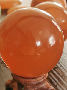 Honey calcite Sphere