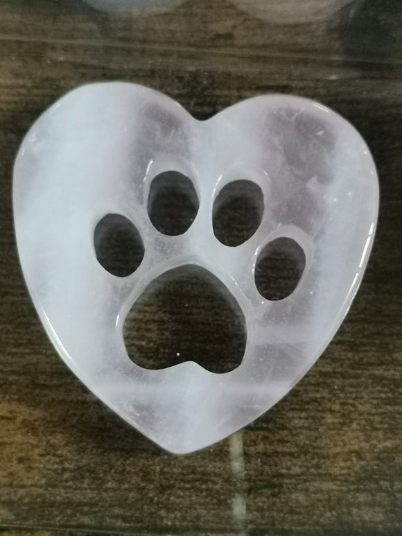 Rose Quartz Pawprint