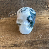 Moss Agate Skull